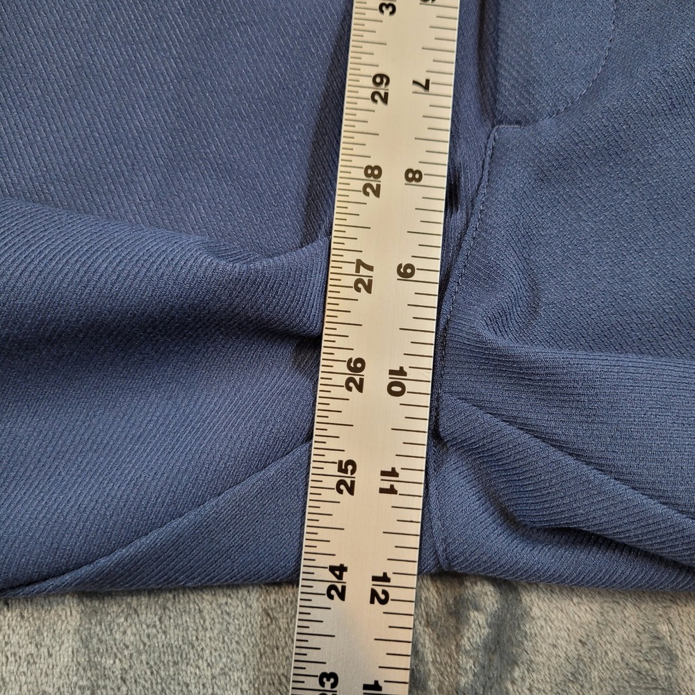 Loft Outlet Slate Blue High Rise Wide Leg Petite Cuffed Trousers Pants 6P NEW - Picture 8 of 9